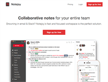 Tablet Screenshot of notejoy.com